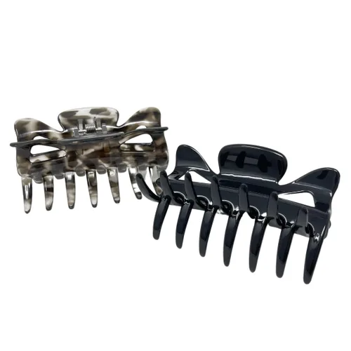 Vista 7 de Bellefixe Clip de mandíbula de acetato premium de 2.8 in (negro)