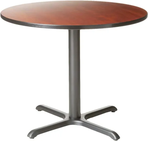 Vista 4 de Regency Cain - Mesa de descanso redonda con base en X de 36 pulgadas, color cereza