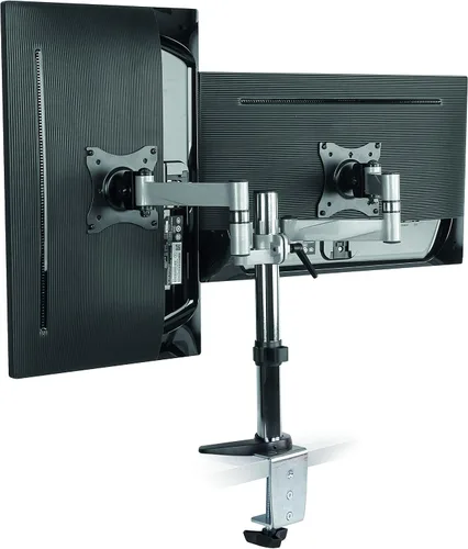 Vista 2 de Logilink BP0077 Soporte de escritorio para monitor dual (2 vías) (13-27 pulgadas), brazo 13.465 in negro