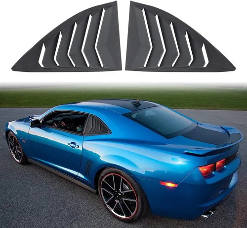Vista 7 de Para Camaro 2010-2015 LS LT RS SS GTS Cuarto Lateral Ventana Scoop Louvers ABS Ventana Scoop Cubierta Ventilación Lambo GT