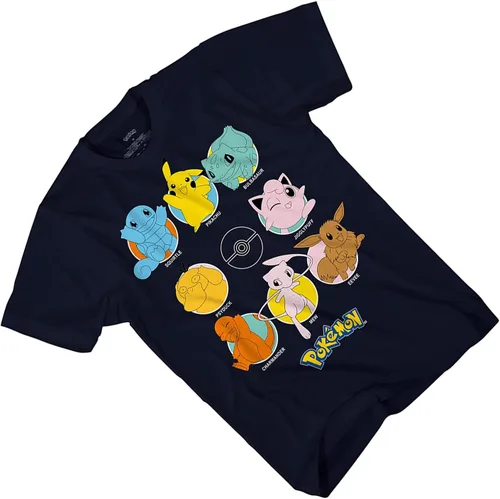 Vista 4 de Pokemon Camiseta de juego Pikachu para niños - Gotta Catch Em All - Ash Pikachu Charizard Pokeball Allover - Camiseta