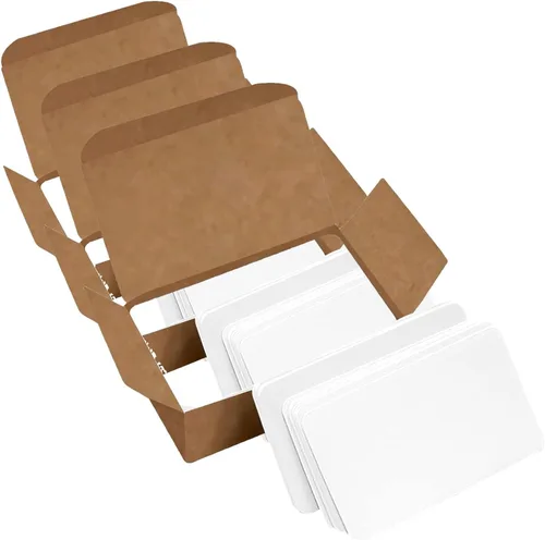 Vista 11 de VANRA 300 tarjetas pequeñas en blanco 8.9x5.1 cm, tarjetas de papel grueso de colores, tarjetas de estudio, tarjetas flash, tarjetas de índice, sin