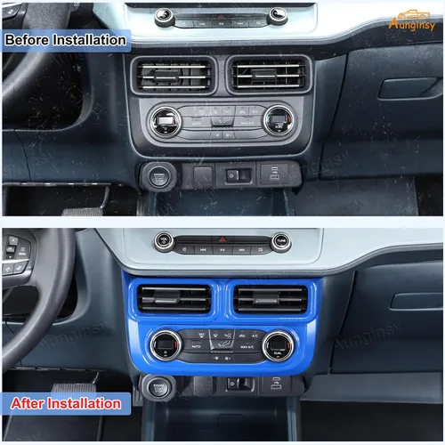 Vista 2 de Aunginsy Cubierta de salida de aire para consola central, compatible con Ford Maverick 2022-2024, control central de automóvil, panel de interruptor