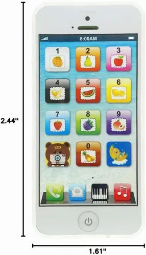 Vista 8 de Teléfono celular de juguete Yphone, para niños, color negro, recargable por USB