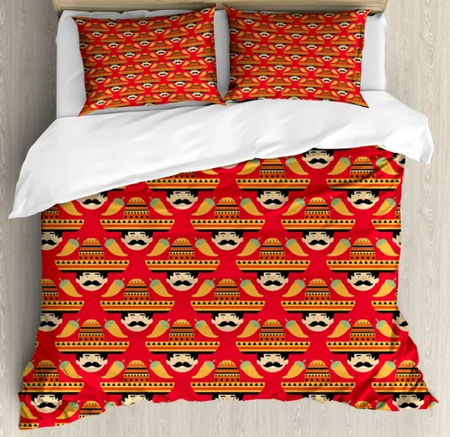 Vista 12 de Ambesonne Cartoon Duvet Cover Set, Pastel Animals Pattern Dragonflies Beetle Ladybug Earth Worm Spring, Decorative 3 Piece Bedding Set with 2 Pillow