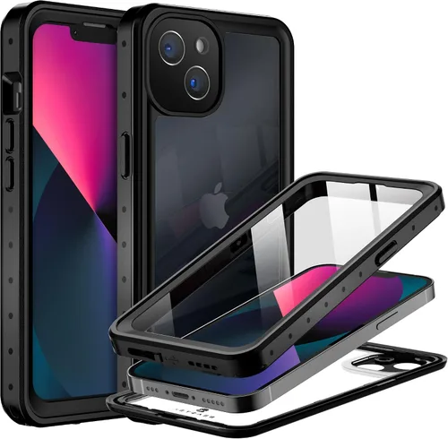 Vista 14 de BEASTEK Funda impermeable para iPhone 13 Mini, serie NRE a prueba de golpes a prueba de polvo bajo el agua IP68 con protector de pantalla integrado