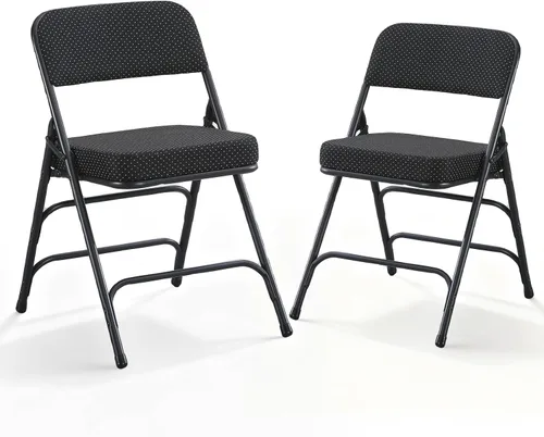 Vista 8 de BOOSDEN Sillas plegables acolchadas azules, silla plegable con cojín grueso