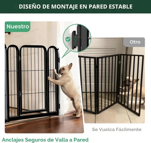 Vista 3 de FXW - Puerta para perro, extra ancha ajustable para aberturas de hasta 46 pulgadas, 24 pulgadas de alto Negro