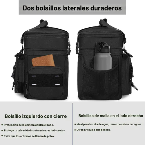 Vista 2 de TENKIST Lonchera táctica expandible, bolsa enfriadora de almuerzo con aislamiento grande, resistente a prueba de fugas, para hombres y adultos