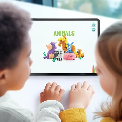Vista 3 de HEY CLAY Colorido modelado de arcilla seca al aire para niños 6 latas con divertidas instrucciones interactivas aplicación - Actividades para niños