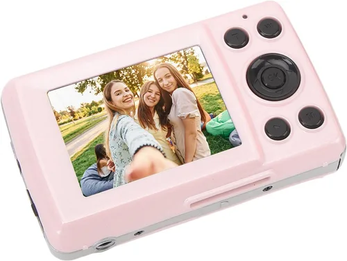 Vista 4 de Yunseity 1080P Full HD 16X Zoom 64MP Cámara digital de apuntar y disparar, pantalla IPS de 2.4 pulgadas, cámara de enfoque automático para vlogging