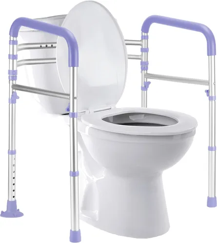 Vista 8 de Lianjindun Barras de seguridad para inodoro, asas de baño plegables y portátiles para ancianos, personas mayores, discapacitados y minusválidos