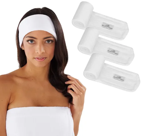 Vista 9 de Boca Terry - Diadema de maquillaje 100% algodón para mujer Negro