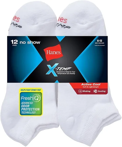 Vista 2 de Hanes FreshIQ X-Temp Active Cool No-Show Calcetines 12
