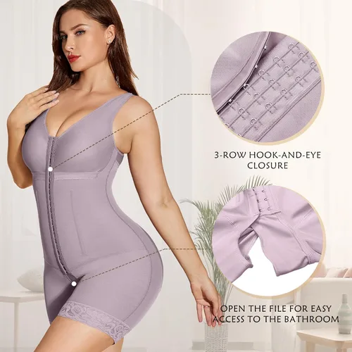 Vista 2 de SHAPSHE Fajas moldeadoras para mujer con control de abdomen, colombianas poscirugía, ropa de compresión, levantador de glúteos, moldeador corporal
