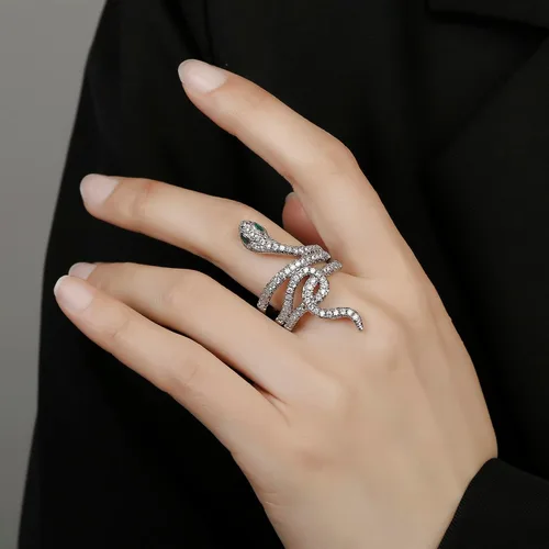 Vista 2 de Anillo de serpiente para mujer