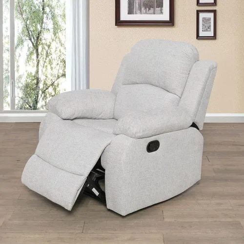 Vista 32 de Juego de sala de Estar reclinable de 3 piezas, juego de sofá reclinable Manual para conjunto de muebles de sala de Estar, con consola de Rojo