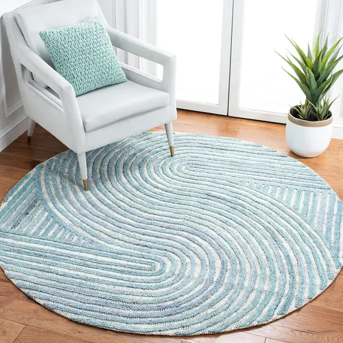 Vista 3 de SAFAVIEH South Hampton Collection - Alfombra decorativa, 2 x 3 pies, color beige, lana abstracta hecha a mano, ideal para zonas de alto tráfico