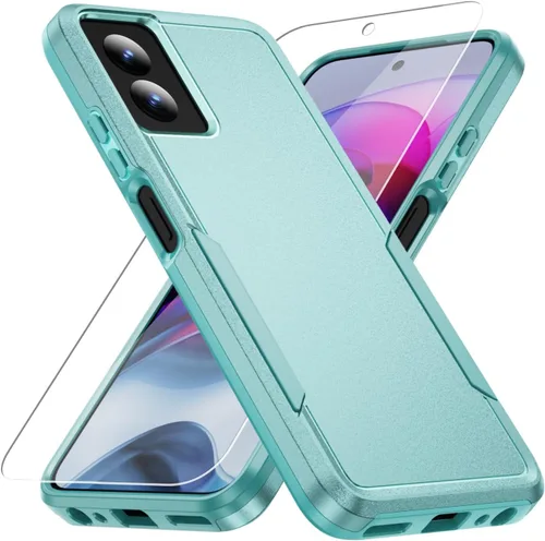 Vista 18 de Funda para Moto G Stylus 5G 2022, con Protector de Pantalla, [Probada contra Caídas de Grado Militar] Funda Protectora de Servicio Pesado Resistente