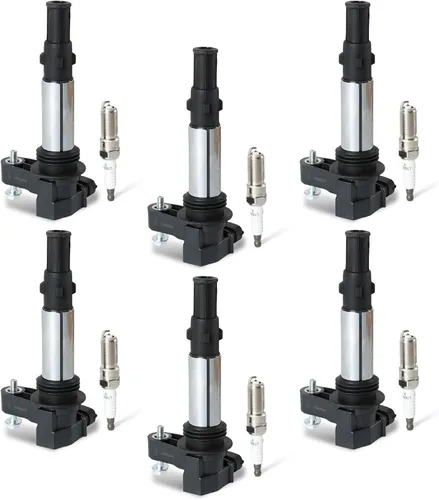 Vista 20 de Paquete de 6 bobinas de encendido UF242 y bujía de iridio IZFR5K11 compatible con Honda Accord Odyssey 3.0L 3.5L V6, Acura CL TL 3.2L V6 Reemplazar