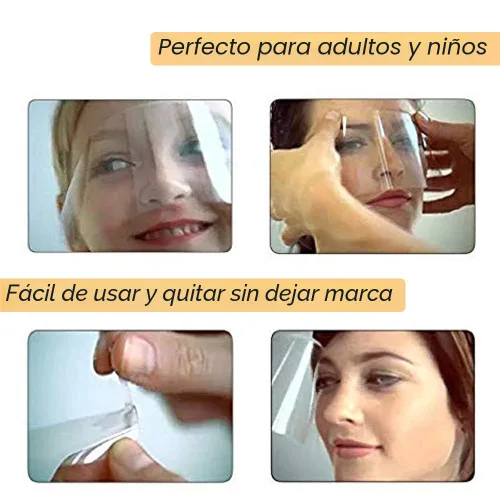 Vista 7 de 100 piezas de viseras protectoras faciales desechables para maquillaje Microblading, protectores faciales desechables para protección contra laca