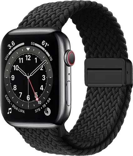 Vista 9 de MroTech Sport Solo Loop, compatible con correas de Apple Watch de 1.61, 1.57, 1.496 pulgadas, para mujeres y hombres, correa trenzada de nailon