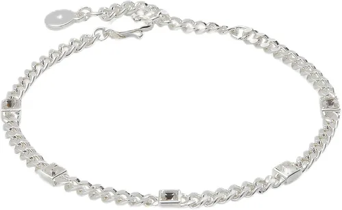 Vista 10 de Alex and Ani September Birthstone Sapphire Curb Chain Bracelet Dorado