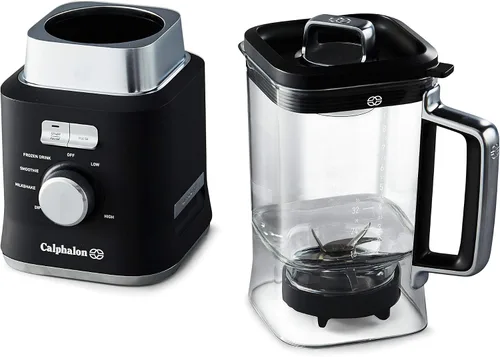 Vista 3 de Calphalon Precision Control - Batidora de 50 onzas con base de 900 vatios y tarro Tritan sin BPA, negro mate