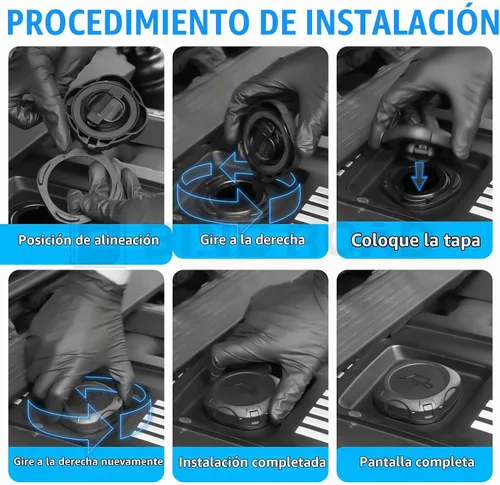 Vista 5 de Tapa de llenado de aceite de motor compatible con BMW 128i 328xi 335i 528i 535i 740i X1 X3 E90 E91 E92 E83 (Reemplaza a 11127560482)