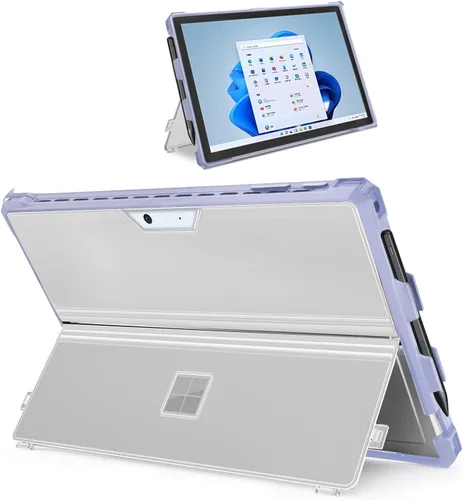 Vista 14 de Funda protectora resistente para Microsoft Surface Pro 7+/7/6/5/4/LTE de 12.3", con soporte para lápiz capacitivo y correa de mano, compatible