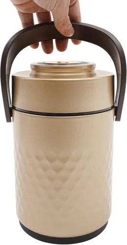 Vista 6 de LOYALHEARTDY Termo de 67 onzas para comida caliente, tarro térmico de alimentos con aislamiento de 3 capas sellado, recipientes de sopa apilables