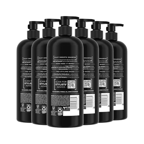 Vista 2 de TRESemmé - Champú hidratante, hidratación enriquecedora, 28 onzas, suave y sedoso With Moroccan Argan Oil, For Dry Hair, Helps control Frizz