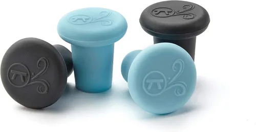 Vista 12 de Outset B229 Tapones de silicona para botellas de vino, juego de 4, surtido