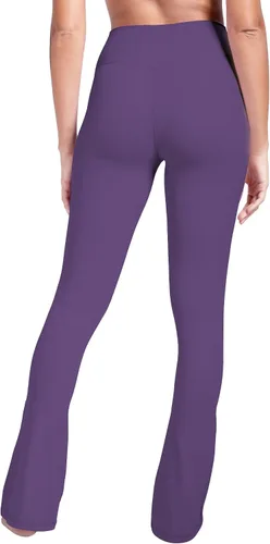 Vista 6 de Sunzel Butterflycra - Mini leggings acampanados de cintura alta para mujer, control de abdomen, pantalones de yoga casuales para yoga