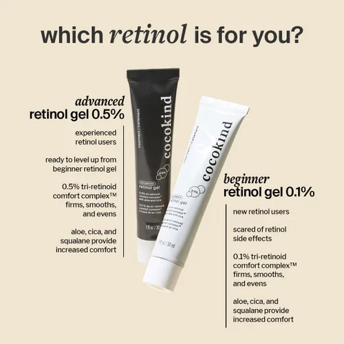 Vista 6 de Cocokind Gel de retinol avanzado 0.5%, mejora la apariencia de líneas finas y textura desigual sin irritación, aloe y cica para prevenir