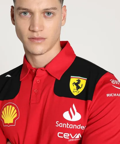 Vista 3 de Scuderia Ferrari - Polo de equipo 2023 - Hombre - Rojo