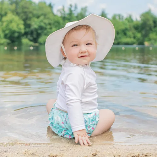 Vista 2 de Green Sprouts Baby Girls Brim Sun Protection Hat