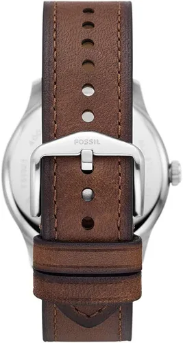 Vista 4 de Fossil Dayliner - Reloj de cuarzo minimalista delgado de acero inoxidable y cuero para hombre