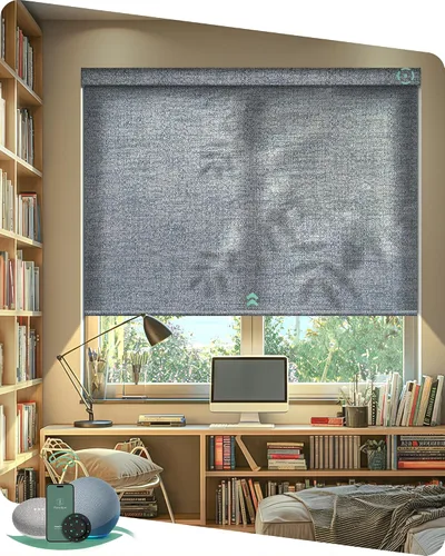 Vista 25 de Muestras de tela multicolor de persianas motorizadas Yoolax Light Filtering, Room Darkening, Sheer, Multicolor Fabric Swatches, Preview