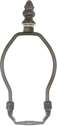 Vista 9 de Bieye SS010 Pantalla de lámpara de soporte para lámpara de mesa estilo Tiffany vidrieras (bronce 4.5 pulgadas de alto)