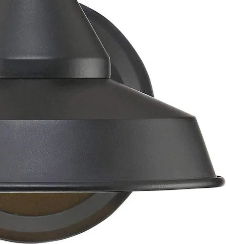 Vista 3 de John Timberland Westley - Lámpara rústica de estilo granero para exteriores, brazo de cuello de cisne LED negro, 8 1/2 pulgadas, para terraza