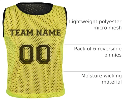 Vista 4 de Athllete Diseña tu propio Scrimmage/chaleco reversible/pinnies/camisetas de práctica de equipo con bolsa de transporte gratis.