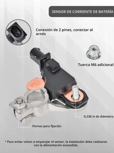 Vista 2 de Sensor de corriente de batería 38920-TR0-A02 compatible con Honda Civic CR-V 2012 2013 2014 2015 2013-2017 Acura ILX & RDX 2013-2014 ILX Hybrid