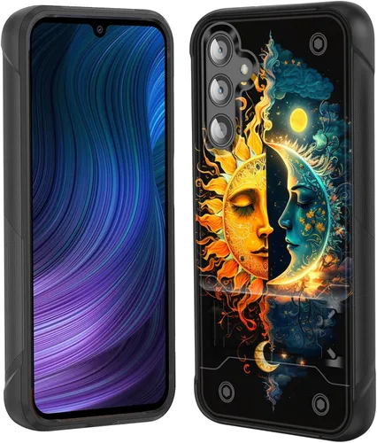 Vista 33 de Funda para Galaxy S24 Plus con soporte, doble capa híbrida de policarbonato duro y silicona suave, resistente a prueba de golpes, funda protectora