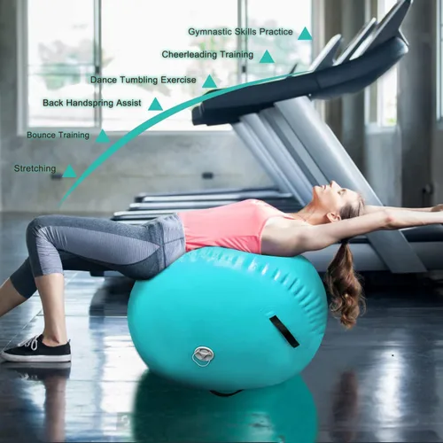 Vista 4 de DNYSYSJ Air Roller Air Spot - Barril de aire para gimnasia, entrenador de gimnasia con bomba eléctrica para yoga, animadoras, hogar y uso en agua