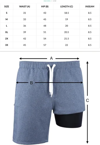 Vista 5 de NONETZ Anti-Chafe - Traje de baño para hombre con forro tipo bóxer