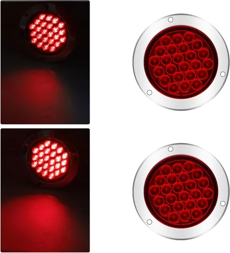 Vista 14 de Kit de luces LED para remolque, kit de luces LED redondas para remolque, luces traseras LED redondas, luces traseras de freno para remolque, camión