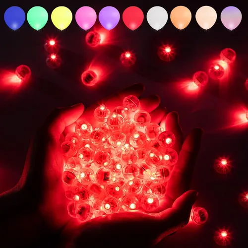 Vista 19 de Aogist 50 Piezas Luces para Globos Azules con Aro para Colgar, Mini Lámpara de Bola Redonda Pequeña Luz LED para Linternas de Papel y Vidrio
