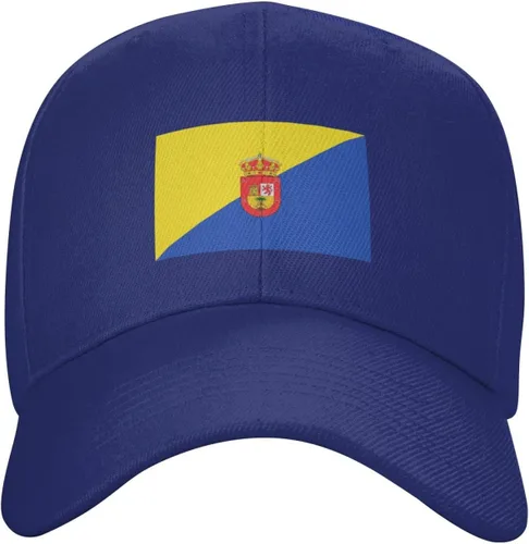 Vista 2 de Flag of Gran Canaria Baseball Cap for Men Women Classic Solid Color Adjustable Dad Hat