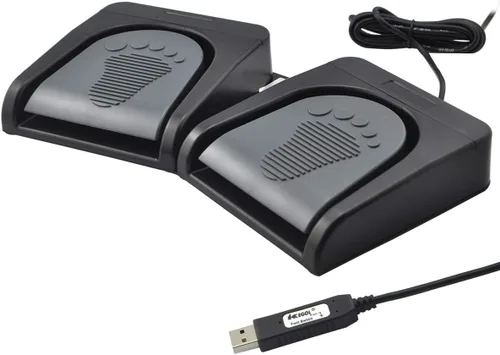 Vista 6 de iKKEGOL Conjunto de pedal doble USB actualizado Control de interruptor de 2 pies Programa de interruptor de pie de botón de 2 teclas Videojuego